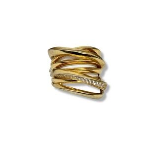 Jessie Stainless Steel Stacked Gold Ring